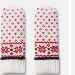 š Draper James Fair Isle Mittens Willow White